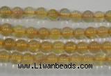 CFL800 15.5 inches 4mm round yellow fluorite gemstone beads