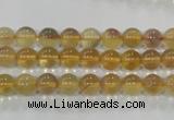 CFL801 15.5 inches 6mm round yellow fluorite gemstone beads