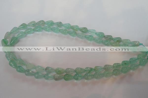 CFL860 15.5 inches 8*12mm teardrop green fluorite gemstone beads