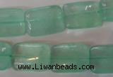 CFL870 15.5 inches 13*18mm rectangle green fluorite gemstone beads