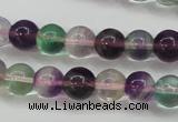 CFL903 15.5 inches 7mm round rainbow fluorite gemstone beads