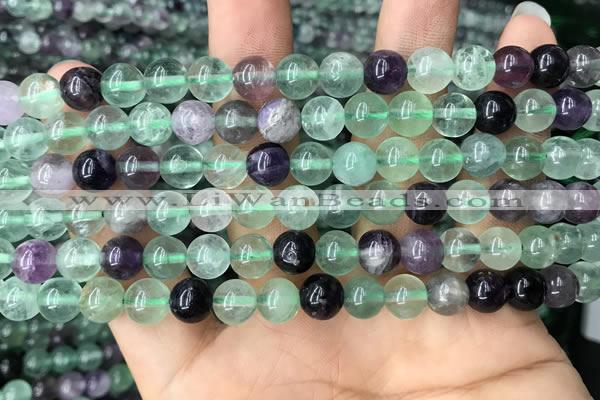 CFL925 15.5 inches 8mm round fluorite beads wholesale