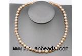 CFN24 8mm - 9mm baroque pink freshwater pearl necklace, 16 - 54 inches