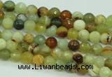 CFW01 15.5 inches 4mm faceted round flower jade beads wholesale