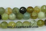 CFW03 15.5 inches 8mm faceted round flower jade beads wholesale