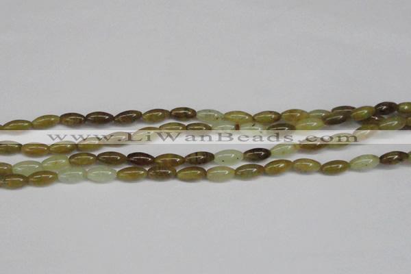 CFW115 15.5 inches 6*13mm rice flower jade gemstone beads