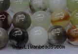 CFW15 15.5 inches 12mm round flower jade beads wholesale