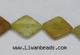 CFW158 15.5 inches 14*14mm diamond flower jade gemstone beads