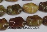 CFW165 15.5 inches 15*20mm wavy flower jade gemstone beads