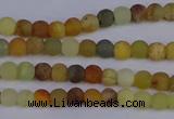 CFW200 15.5 inches 4mm round matte flower jade beads wholesale