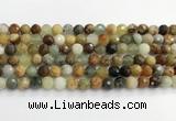 CFW219 15.5 inches 8mm faceted round flower jade beads