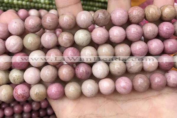 CFW47 15.5 inches 10mm round pink wooden jasper beads wholesale