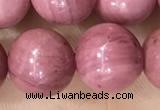 CFW54 15.5 inches 12mm round natural pink wooden jasper beads