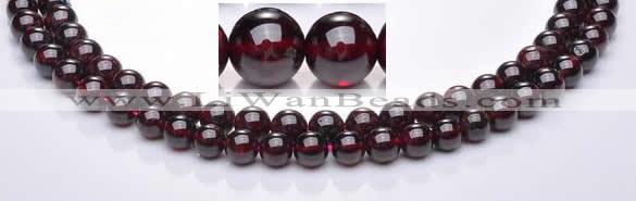 CGA07 multi sizes round natural garnet gemstone beads Wholesale