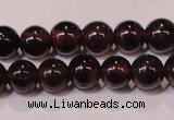 CGA351 14 inches 3mm round natural red garnet beads wholesale