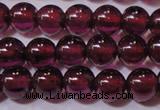 CGA356 15 inches 3mm round natural red garnet beads wholesale