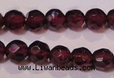 CGA361 14 inches 4mm faceted round natural red garnet beads wholesale