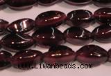 CGA376 15 inches 3*7mm twisted rice natural red garnet beads wholesale