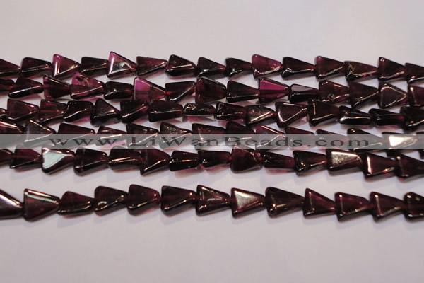 CGA390 15 inches 6*7mm triangle natural red garnet beads wholesale