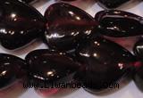 CGA394 15 inches 9*9mm heart natural red garnet beads wholesale