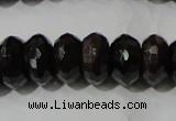 CGA460 15.5 inches 6*10mm faceted rondelle natural red garnet beads