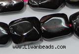 CGA474 15.5 inches 10*14mm – 12*16mm freeform natural red garnet beads