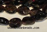 CGA480 15.5 inches 7*9mm faceted oval natural red garnet beads