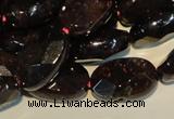 CGA481 15.5 inches 8*12mm faceted oval natural red garnet beads