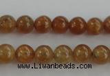 CGA501 15.5 inches 4mm round A grade yellow red garnet beads