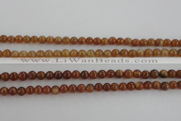 CGA501 15.5 inches 4mm round A grade yellow red garnet beads