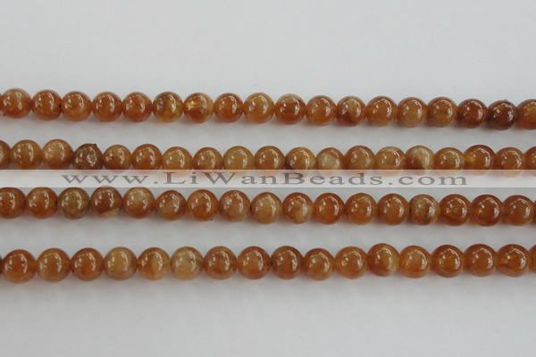 CGA502 15.5 inches 6mm round A grade yellow red garnet beads