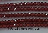 CGA515 15.5 inches 2*2.5mm faceted rondelle red garnet beads