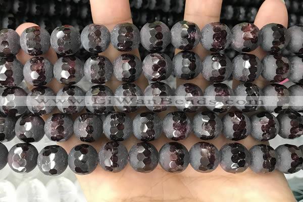 CGA691 15.5 inches 10mm faceted round red garnet beads