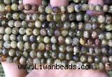 CGA705 15.5 inches 6mm faceted round green garnet beads