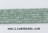 CGA910 15.5 inches 4mm faceted round green angel skin beads wholesale