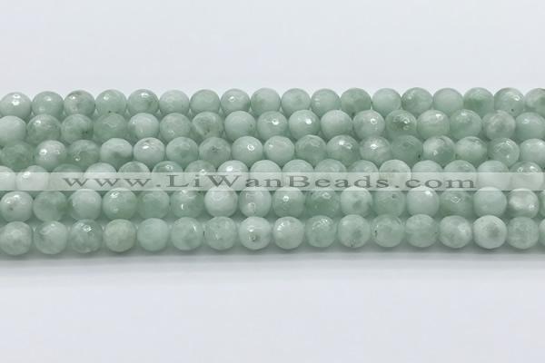 CGA914 15.5 inches 12mm faceted round green angel skin beads wholesale