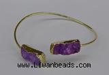 CGB1032 8*18mm - 10*20mm freeform druzy agate bangles