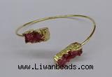 CGB1033 8*18mm - 10*20mm freeform druzy agate bangles