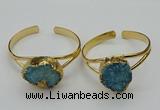 CGB2004 22*30mm - 25*30mm freeform druzy agate gemstone bangles