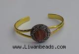 CGB2030 25mm coin plated druzy agate bangles wholesale