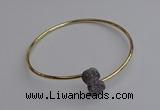 CGB2040 10mm coin plated druzy agate gemstone bangles wholesale