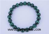 CGB215 2pcs 7.5 inches 4mm natural malachite gemstone bracelets