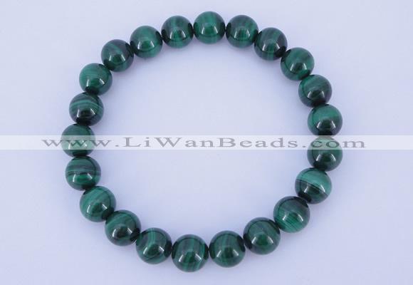 CGB216 2pcs 7.5 inches 6mm natural malachite gemstone bracelets