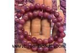 CGB2500 7.5 inches 6mm round ruby gemstone beaded bracelets