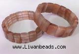 CGB2635 12*18mm faceted rectangle red rutilated quartz bracelets