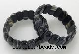 CGB3134 7.5 inches 10*20mm faceted oval agate bracelets