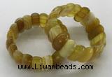 CGB3140 7.5 inches 11*23mm faceted oval agate bracelets