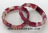 CGB3168 7.5 inches 12*15mm rectangle agate bracelets wholesale