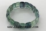 CGB3226 7.5 inches 12*20mm oval fluorite gemstone bracelets