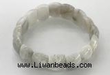 CGB3227 7.5 inches 12*20mm oval grey agate gemstone bracelets